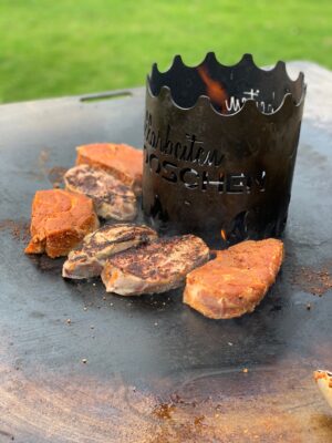Grillplatte Wokaufsatz Steaks