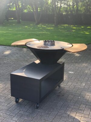 Feuertisch Feuerstelle Grillplatte Plancha scaled