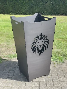 Feuerkorb-Feuertonne-Loewe-Loewenkopf
