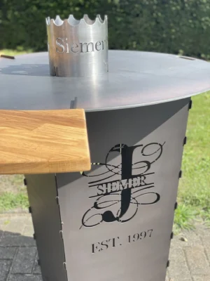 Monogramm Hausname Grillplatte Wokaufsatz
