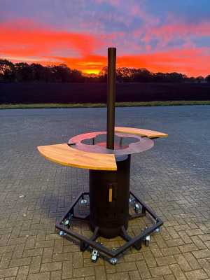 Gluehweintisch Stehtisch Feustelle rollbar