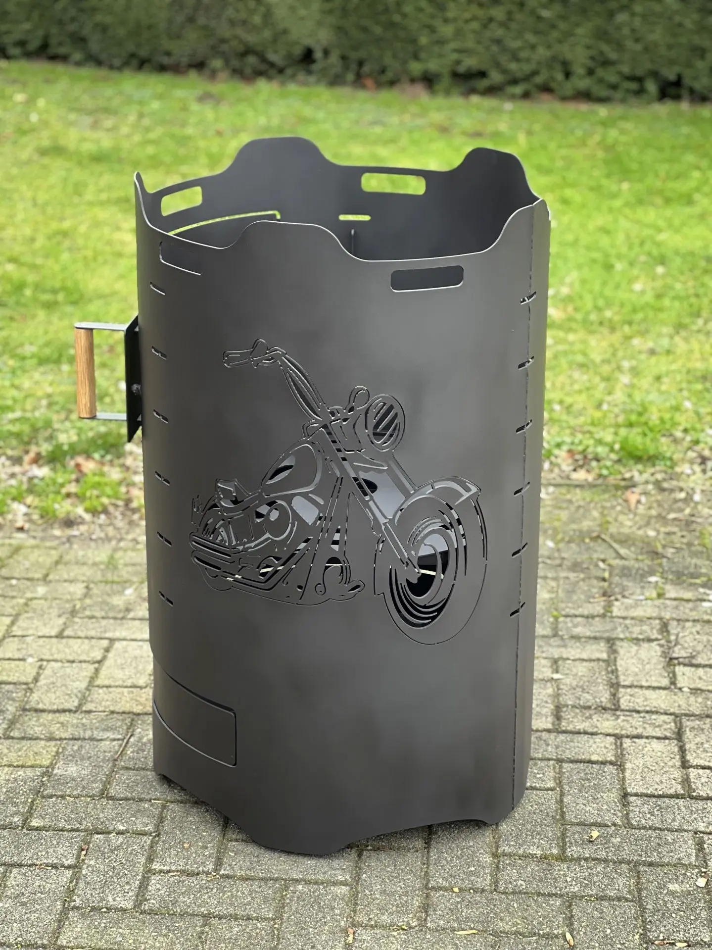 Feuertonne Oelfass Rund Chopper Motorrad